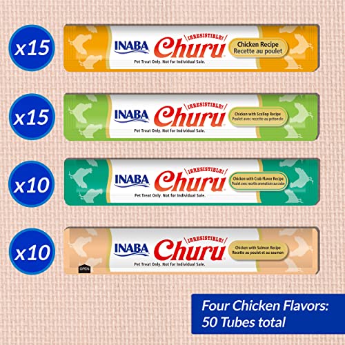 CHURU CAT SNACK CHICKEN SEAFOOD VARIETY BOMBONERA* 50pz * 14GR