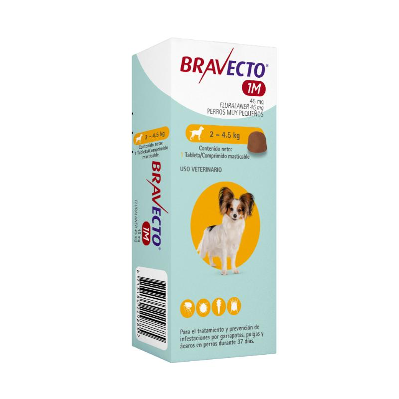 [C000291] BRAVECTO 37 DIAS AMARILLO 2 - 4.5 KG ( 45mg )