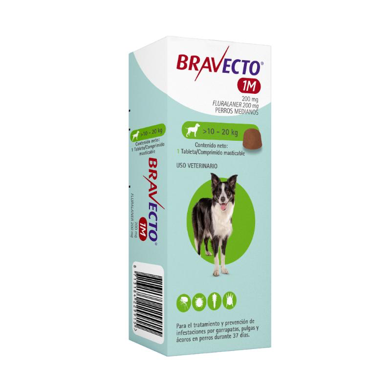 [C000297] BRAVECTO 37 DIAS VERDE 10 - 20KG ( 200mg )