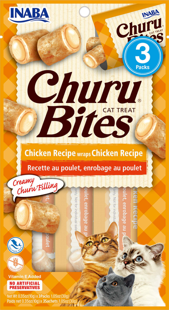CHURU CAT - BITES CHICKEN RECIPE WRAPS CHICKEN RECIPE