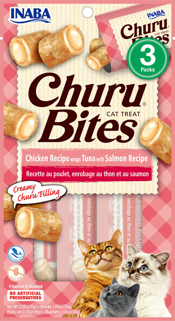 [USA723] CHURU CAT - BITES CHICKEN RECIPE WRAPS TUNA WITH SALMON RECIPE