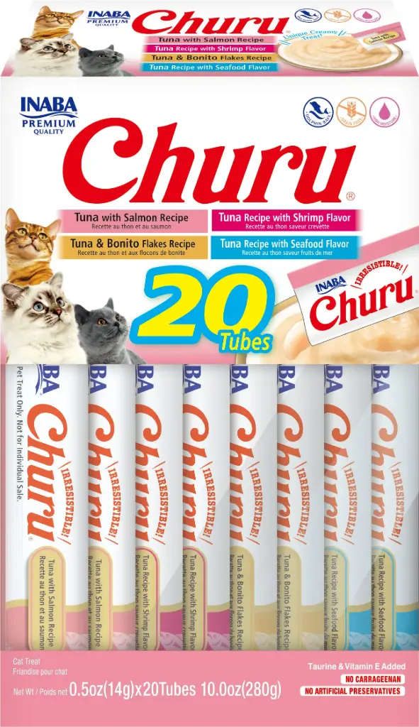 CHURU CAT 20 PIEZAS - BOX SEAFOOD MIX VARIETY
