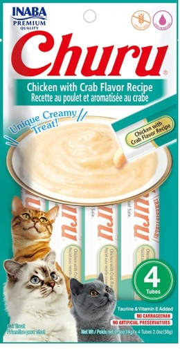 CHURU CAT 4 PIEZAS - CHICKEN WITH CRAB - POLLO Y CANGREJO 56 GR