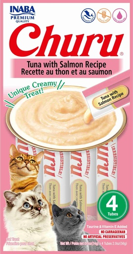 [USA606] CHURU CAT 4 PIEZAS - TUNA WITH SALMON - ATUN Y SALMON 56 GR
