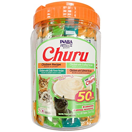[USA655] CHURU CAT SNACK CHICKEN SEAFOOD VARIETY BOMBONERA* 50pz * 14GR