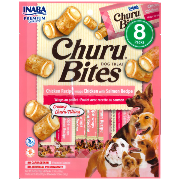 [USD723] CHURU DOG - BITES CHICKEN RECIPE WRAPS CHICKEN WITH SALMON RECIPE
