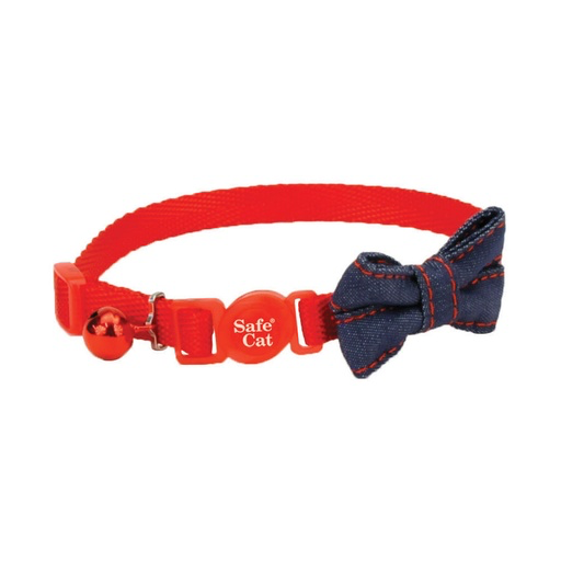 [C000687] COASTAL COLLAR GATO ADORNOS ROJO