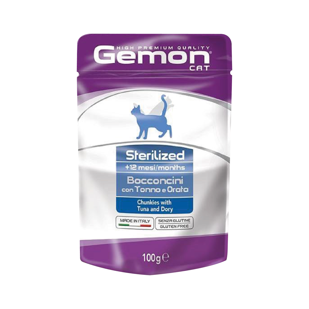 [C001211] GEMON POUCH CAT STERILISED TUNA/DORY * 100 GR