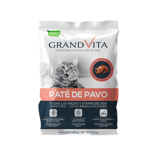GRAND VITA PATÉ DE PAVO GATO 100 GRS