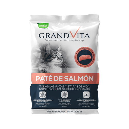 [C001251] GRAND VITA PATÉ DE SALMÓN GATO 100 GRS
