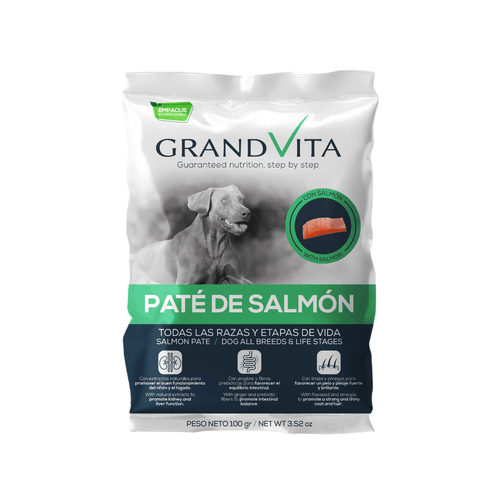 GRAND VITA PATÉ DE SALMÓN PERRO 100 GRS