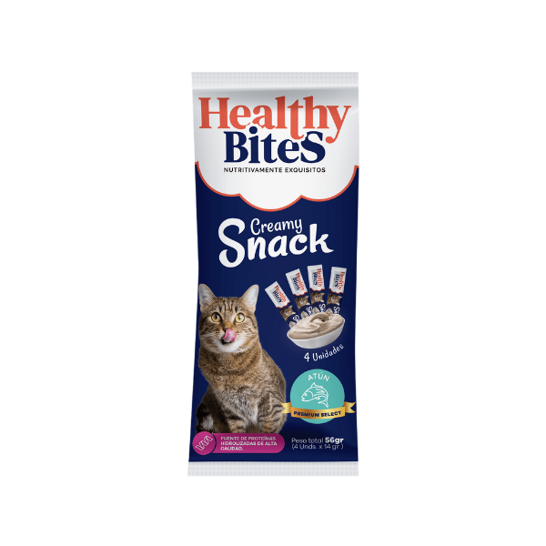 [C001262] HEALTHY BITES CREAMY GATO (Atun) sobre x 4UN 56 gr