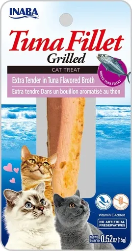 [USA505] INABA CAT SNACK GRILLED TUNA EXTRA TENDER FILLET - IN TUNA FLAVORED BROTH - ATUN 15 GR