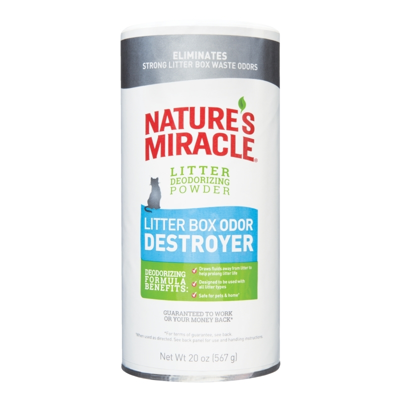 NATURE MIRACLE GATO POLVO DESTRUCTOR DE OLORES CAJA ARENA 20 Oz