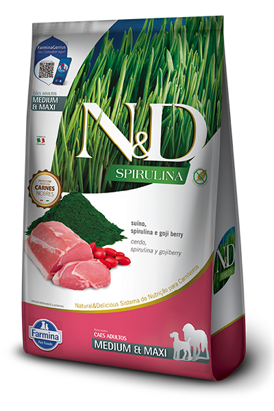 [C001547] ND SPIRULINA CANINE ADULT MD/MX SUINO * 10.1 Kg
