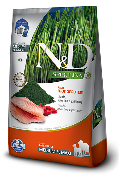 [C001548] ND SPIRULINA CANINE ADULT MD/MX TILAPIA * 10.1 Kg