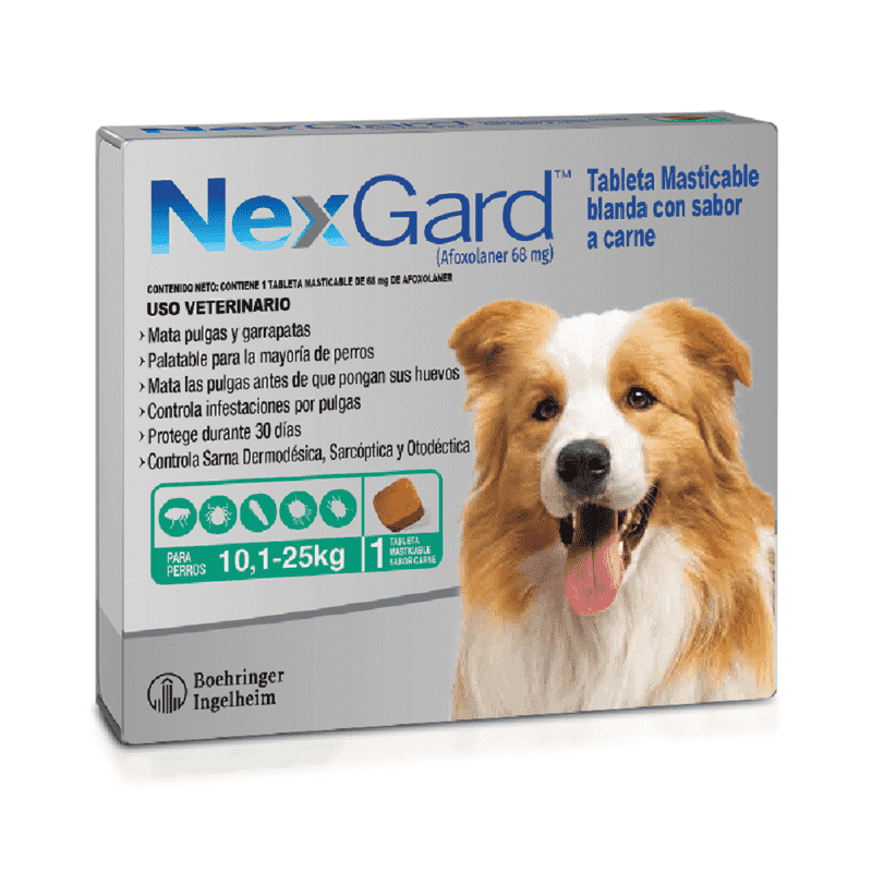 NEXGARD CHEWABLE 10.1 - 25KG * 1 DOSIS L