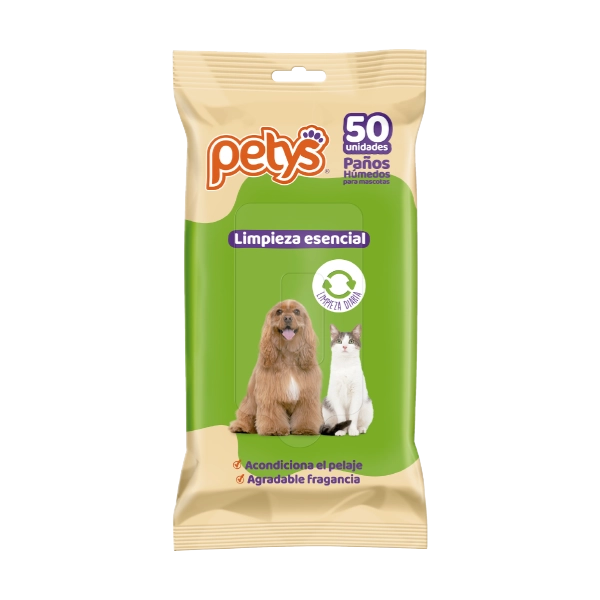 [C001663] PAÑOS HUMEDOS PETYS LIMPIEZA ESENCIAL * 50 UND