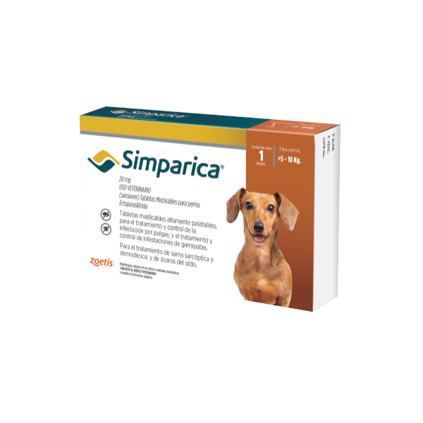 SIMPARICA 20 Mg CAJA 1 TABLETA