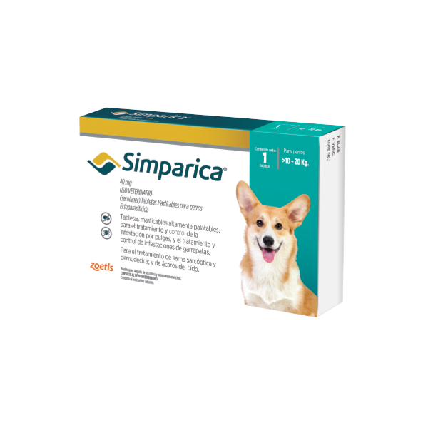 SIMPARICA 40 Mg CAJA 1 TABLETA