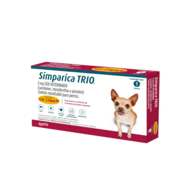 [C001987] SIMPARICA TRIO CAJA X 1 TAB. (1.25 - 2.5kg) DORADO