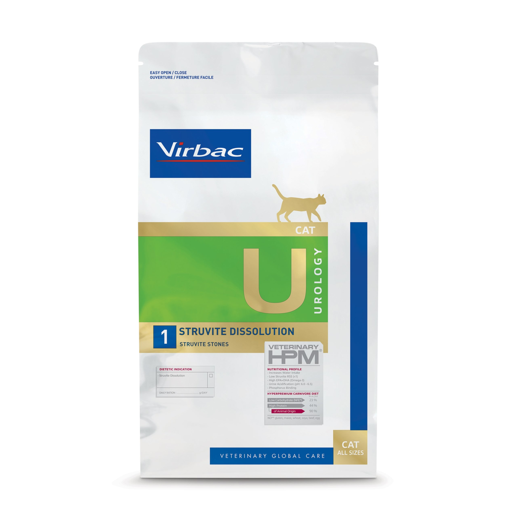[C002304] VIRBAC HPM Cat Urology Struvite Dissolution U1 1.5 KG