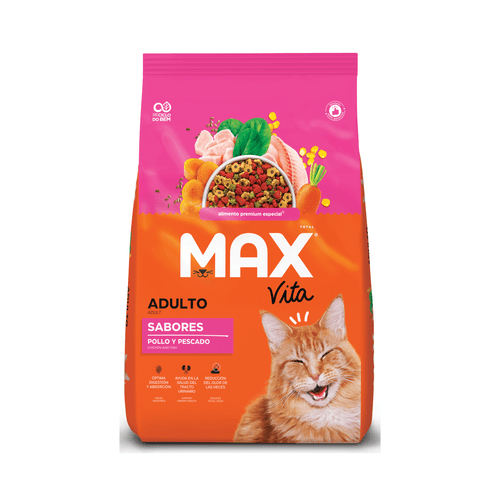 [C001349] F MAX VITA GATO ADULTO SABORES FRANGO Y PEIXE (1 Kg)