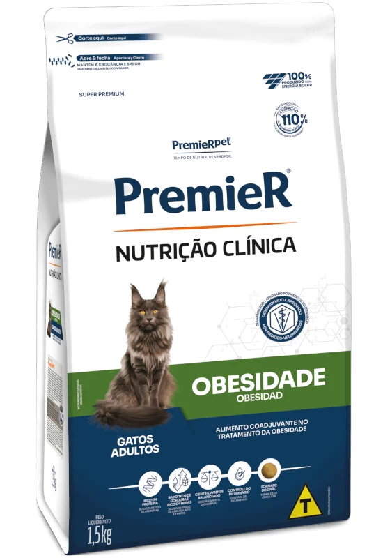 [C001733] PREMIER NUTRIÇÃO CLÍNICA OBESIDAD GATOS 1,5 KG