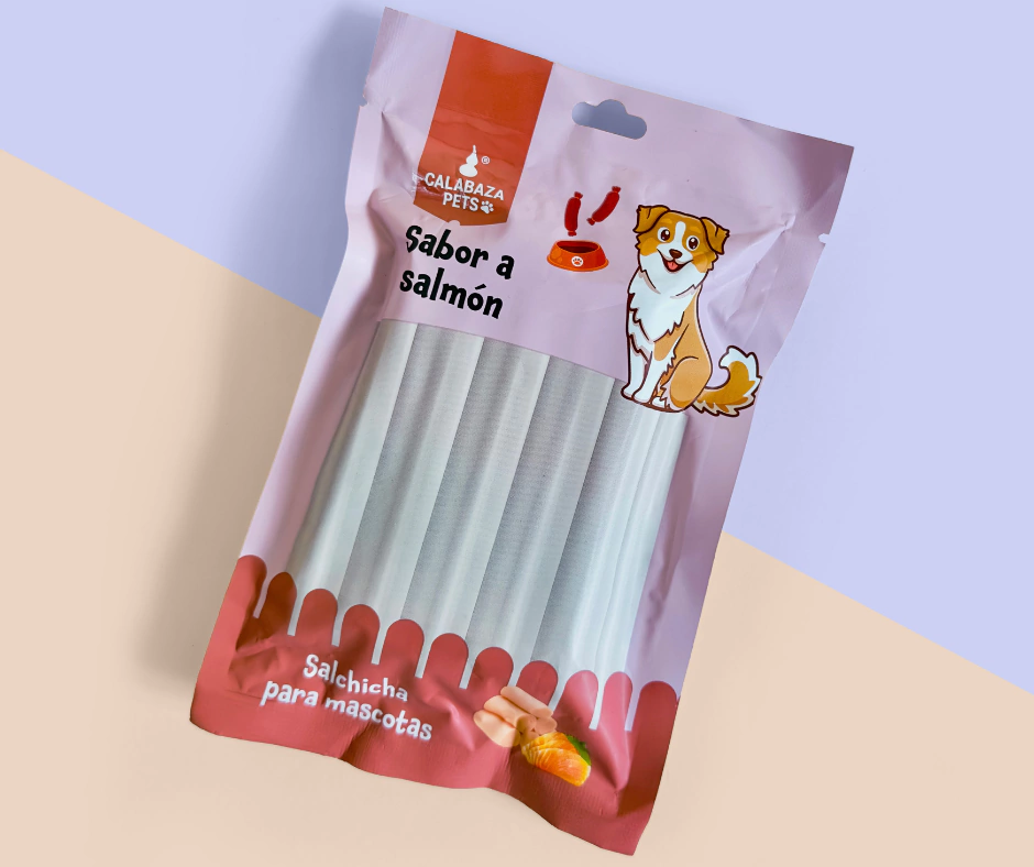 SALCHICHAS CALABAZA SABOR A SALMON *10 UND