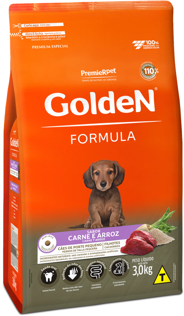 [C002651] GOLDEN FORMULA PERROS CACHORROS CARNE MINI BITS (3 Kg)