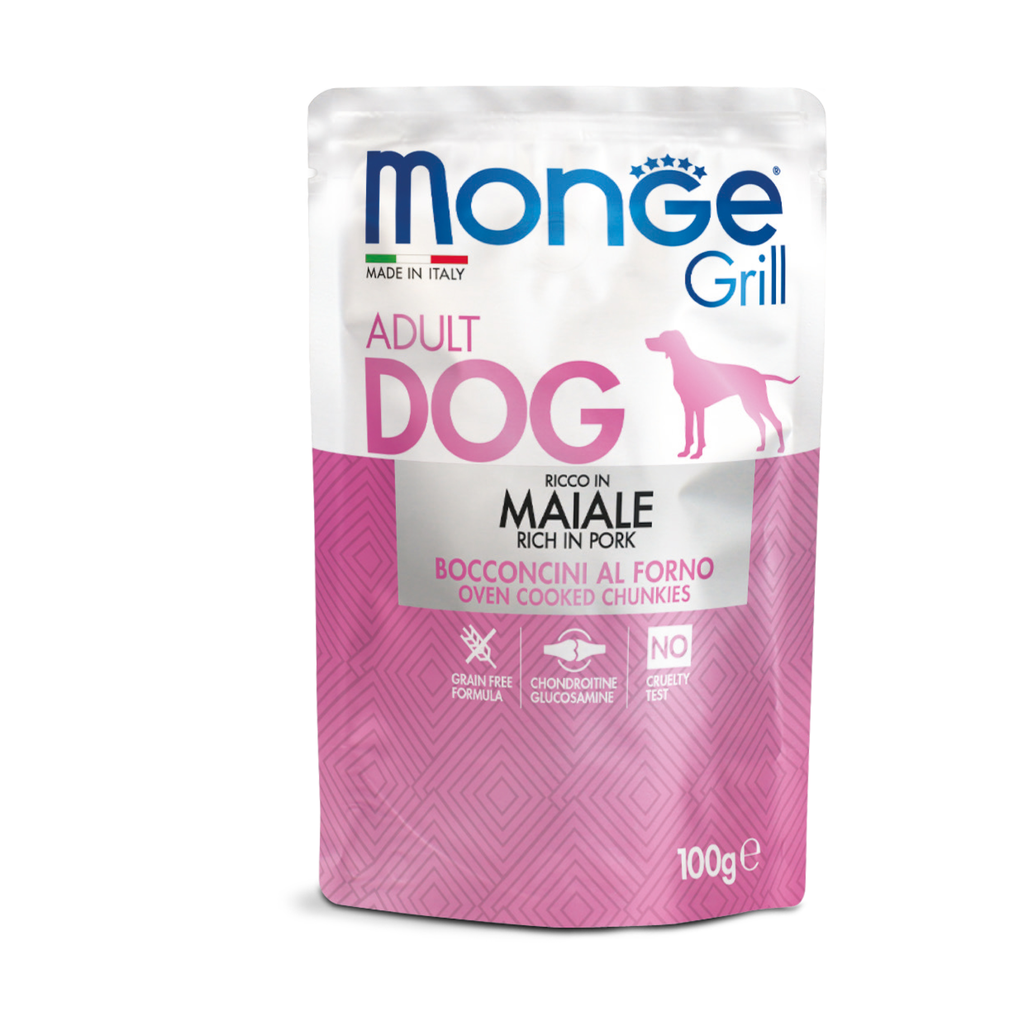 MONGE GRILL POUCHE * 100 GR (PORK)