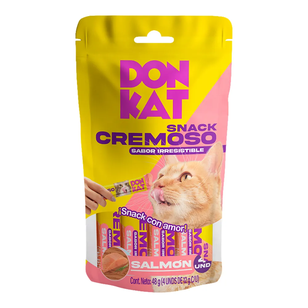 DONKAT SNACK CREMOSO 4 x 12gr (SALMON)