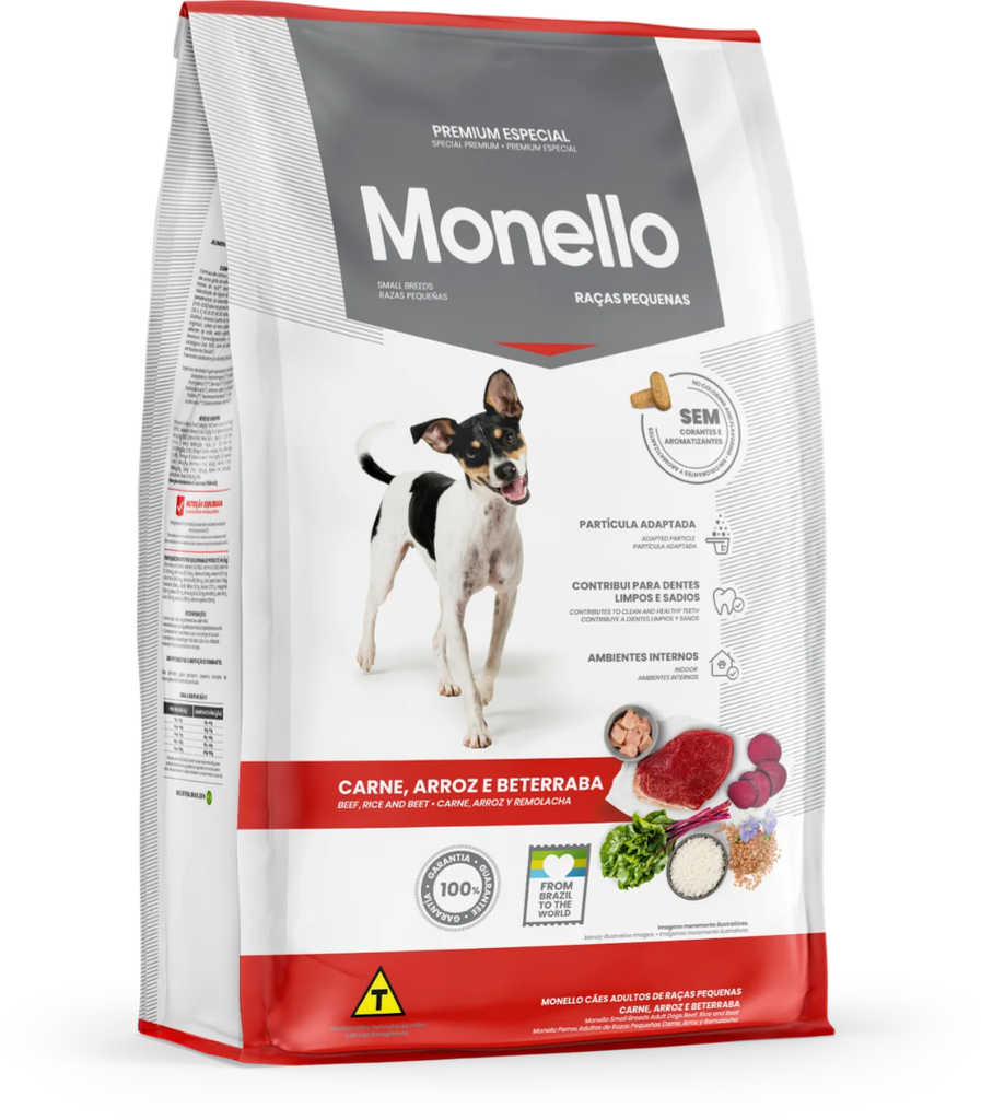 Monello Razas Pequeñas Carne Arroz Remolacha