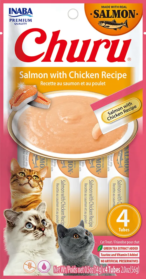 [USA680] CHURU CAT 4 PIEZAS - SALMON WITH CHICKEN 56 GR