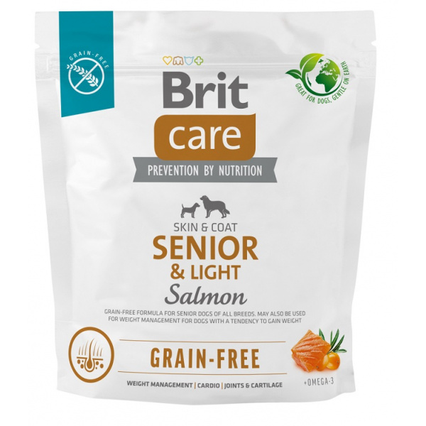 [1000203] BRIT CARE DOG GRAIN-FREE SENIOR & LIGHT SALMON (1 Kg)