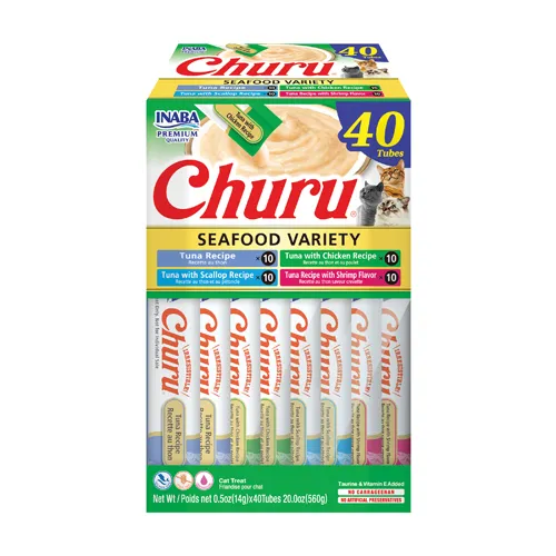 CHURU CAT 40 PIEZAS - TUNA SEAFOOD VARIETY BOX