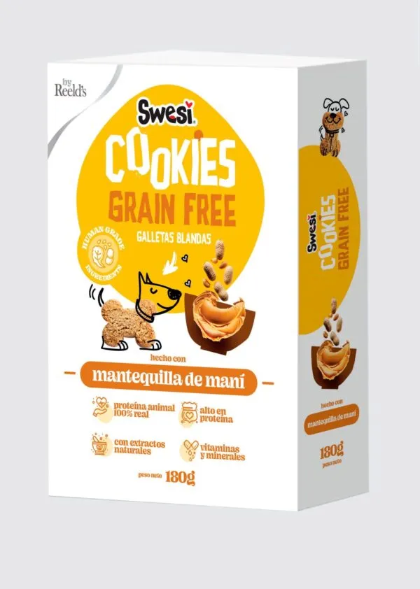 SWESI GALLETAS GRAIN FREE MANTEQUILLA MANI PERROS * 180 GR