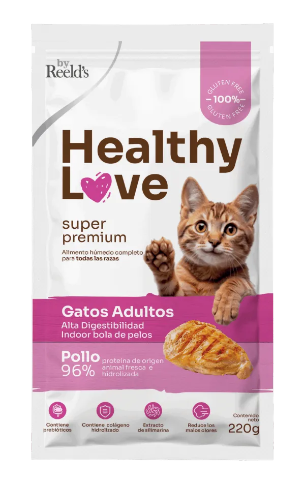 [PT9] HEALTHY LOVE GATOS ADULTOS POLLO * 220 GR